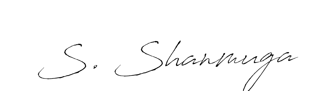 How to make S. Shanmuga name signature. Use Antro_Vectra style for creating short signs online. This is the latest handwritten sign. S. Shanmuga signature style 6 images and pictures png