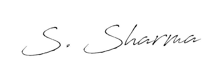 Create a beautiful signature design for name S. Sharma. With this signature (Antro_Vectra) fonts, you can make a handwritten signature for free. S. Sharma signature style 6 images and pictures png