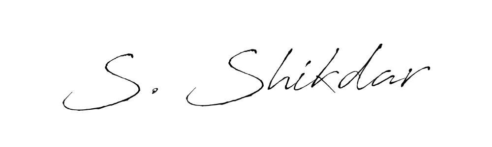 if you are searching for the best signature style for your name S. Shikdar. so please give up your signature search. here we have designed multiple signature styles  using Antro_Vectra. S. Shikdar signature style 6 images and pictures png