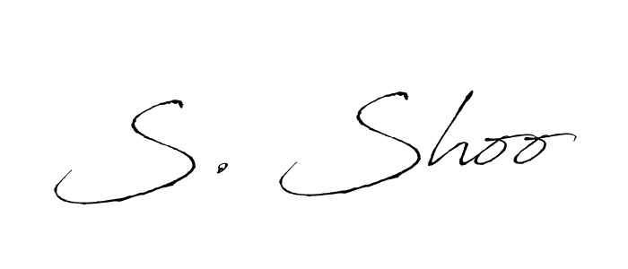 Design your own signature with our free online signature maker. With this signature software, you can create a handwritten (Antro_Vectra) signature for name S. Shoo. S. Shoo signature style 6 images and pictures png