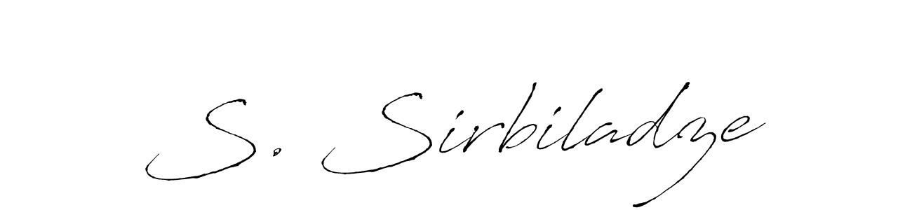This is the best signature style for the S. Sirbiladze name. Also you like these signature font (Antro_Vectra). Mix name signature. S. Sirbiladze signature style 6 images and pictures png