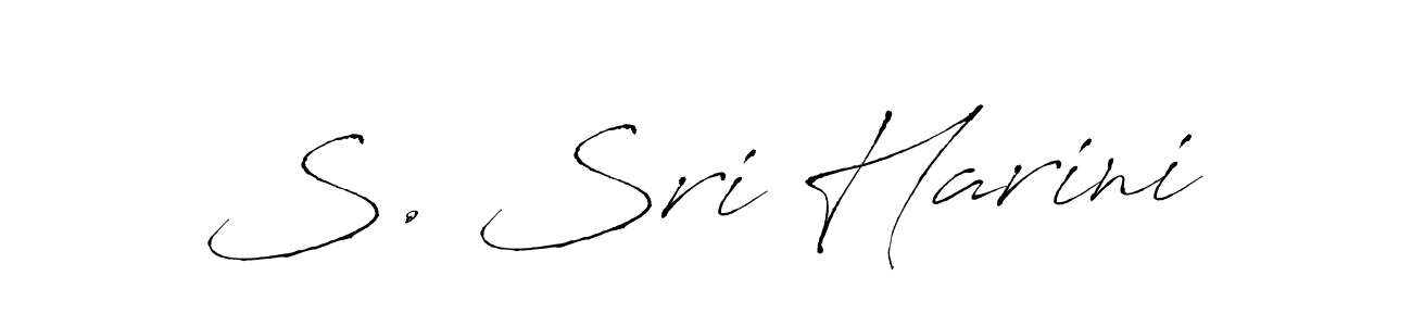 Use a signature maker to create a handwritten signature online. With this signature software, you can design (Antro_Vectra) your own signature for name S. Sri Harini. S. Sri Harini signature style 6 images and pictures png