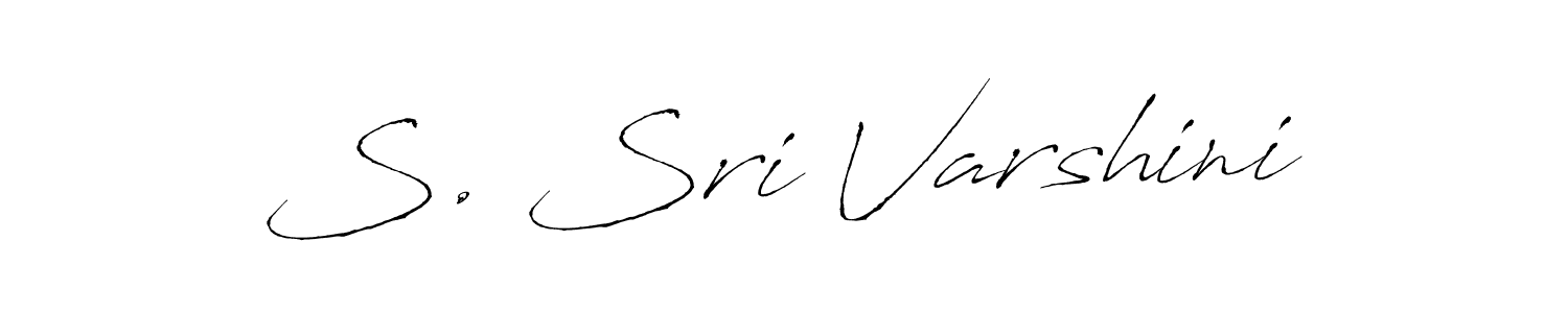 How to make S. Sri Varshini signature? Antro_Vectra is a professional autograph style. Create handwritten signature for S. Sri Varshini name. S. Sri Varshini signature style 6 images and pictures png