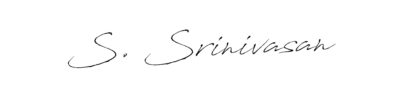 Design your own signature with our free online signature maker. With this signature software, you can create a handwritten (Antro_Vectra) signature for name S. Srinivasan. S. Srinivasan signature style 6 images and pictures png