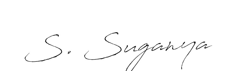 S. Suganya stylish signature style. Best Handwritten Sign (Antro_Vectra) for my name. Handwritten Signature Collection Ideas for my name S. Suganya. S. Suganya signature style 6 images and pictures png