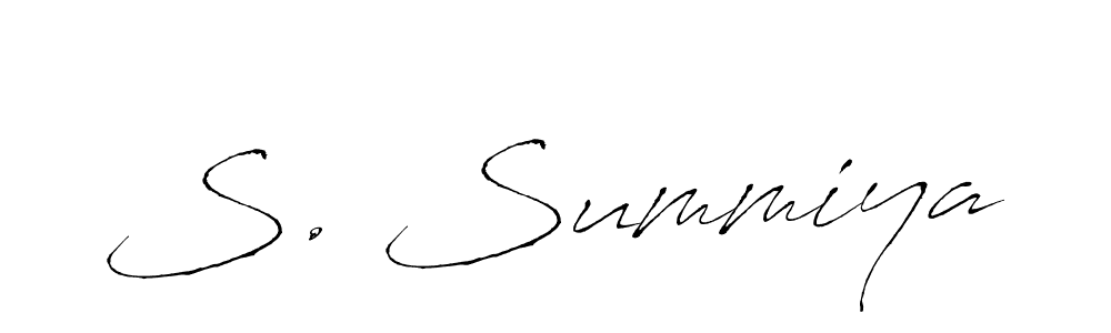 It looks lik you need a new signature style for name S. Summiya. Design unique handwritten (Antro_Vectra) signature with our free signature maker in just a few clicks. S. Summiya signature style 6 images and pictures png