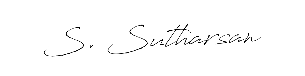 S. Sutharsan stylish signature style. Best Handwritten Sign (Antro_Vectra) for my name. Handwritten Signature Collection Ideas for my name S. Sutharsan. S. Sutharsan signature style 6 images and pictures png