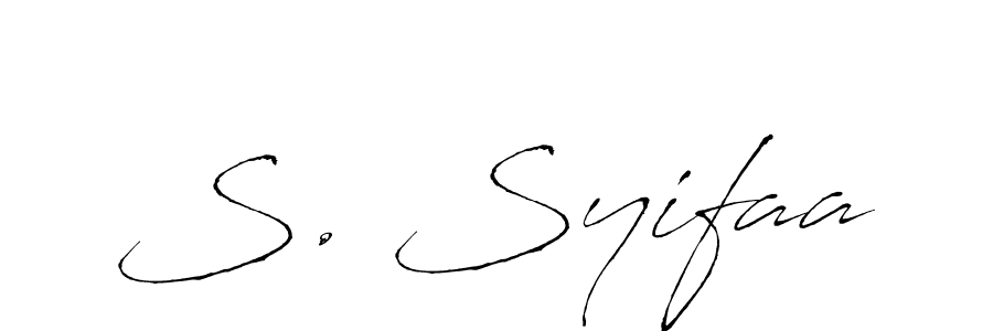 Make a beautiful signature design for name S. Syifaa. With this signature (Antro_Vectra) style, you can create a handwritten signature for free. S. Syifaa signature style 6 images and pictures png