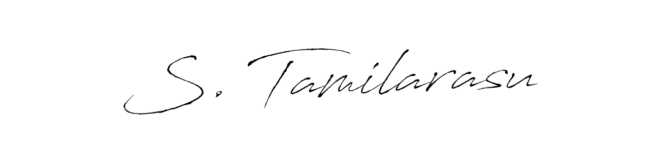 Similarly Antro_Vectra is the best handwritten signature design. Signature creator online .You can use it as an online autograph creator for name S. Tamilarasu. S. Tamilarasu signature style 6 images and pictures png