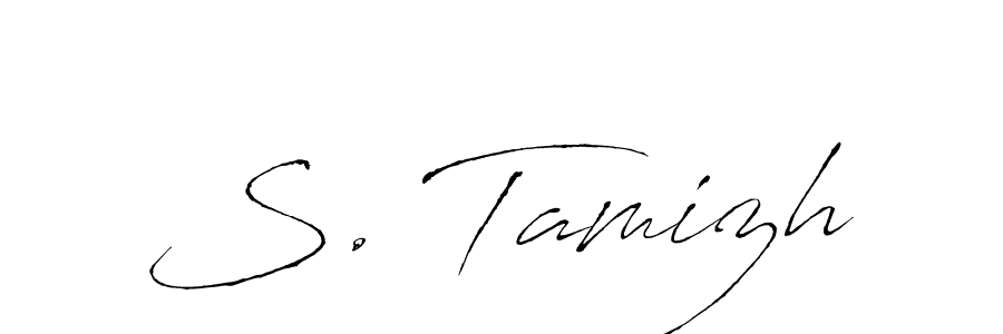 Make a beautiful signature design for name S. Tamizh. With this signature (Antro_Vectra) style, you can create a handwritten signature for free. S. Tamizh signature style 6 images and pictures png