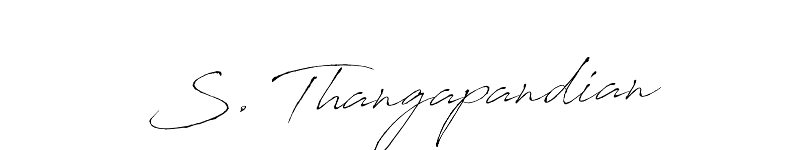 if you are searching for the best signature style for your name S. Thangapandian. so please give up your signature search. here we have designed multiple signature styles  using Antro_Vectra. S. Thangapandian signature style 6 images and pictures png