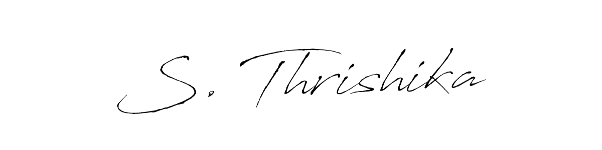 S. Thrishika stylish signature style. Best Handwritten Sign (Antro_Vectra) for my name. Handwritten Signature Collection Ideas for my name S. Thrishika. S. Thrishika signature style 6 images and pictures png
