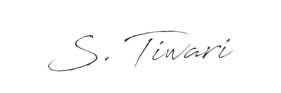 Make a beautiful signature design for name S. Tiwari. With this signature (Antro_Vectra) style, you can create a handwritten signature for free. S. Tiwari signature style 6 images and pictures png