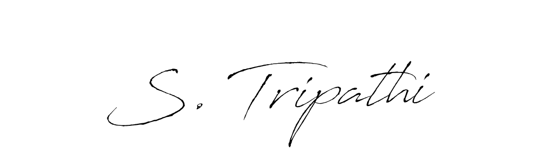 S. Tripathi stylish signature style. Best Handwritten Sign (Antro_Vectra) for my name. Handwritten Signature Collection Ideas for my name S. Tripathi. S. Tripathi signature style 6 images and pictures png