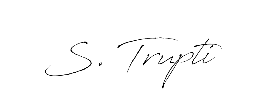 How to make S. Trupti name signature. Use Antro_Vectra style for creating short signs online. This is the latest handwritten sign. S. Trupti signature style 6 images and pictures png