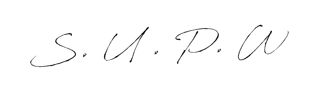 It looks lik you need a new signature style for name S. U . P. W. Design unique handwritten (Antro_Vectra) signature with our free signature maker in just a few clicks. S. U . P. W signature style 6 images and pictures png