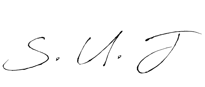 S. U. J stylish signature style. Best Handwritten Sign (Antro_Vectra) for my name. Handwritten Signature Collection Ideas for my name S. U. J. S. U. J signature style 6 images and pictures png