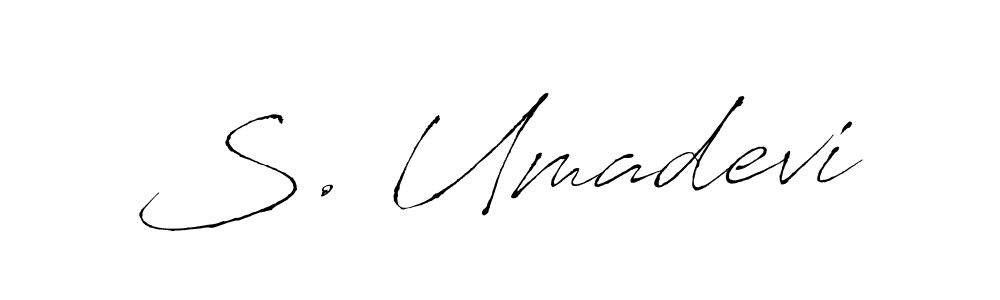 Make a beautiful signature design for name S. Umadevi. With this signature (Antro_Vectra) style, you can create a handwritten signature for free. S. Umadevi signature style 6 images and pictures png