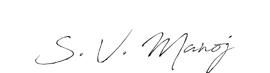 See photos of S. V. Manoj official signature by Spectra . Check more albums & portfolios. Read reviews & check more about Antro_Vectra font. S. V. Manoj signature style 6 images and pictures png