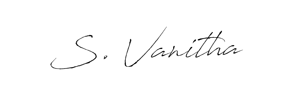 Similarly Antro_Vectra is the best handwritten signature design. Signature creator online .You can use it as an online autograph creator for name S. Vanitha. S. Vanitha signature style 6 images and pictures png
