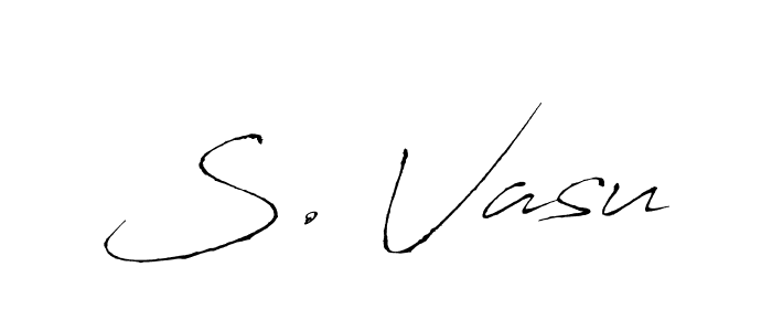 S. Vasu stylish signature style. Best Handwritten Sign (Antro_Vectra) for my name. Handwritten Signature Collection Ideas for my name S. Vasu. S. Vasu signature style 6 images and pictures png