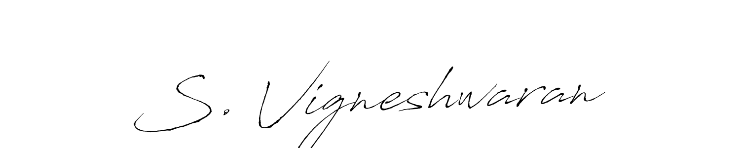 if you are searching for the best signature style for your name S. Vigneshwaran. so please give up your signature search. here we have designed multiple signature styles  using Antro_Vectra. S. Vigneshwaran signature style 6 images and pictures png