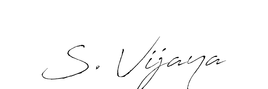 Make a beautiful signature design for name S. Vijaya. With this signature (Antro_Vectra) style, you can create a handwritten signature for free. S. Vijaya signature style 6 images and pictures png