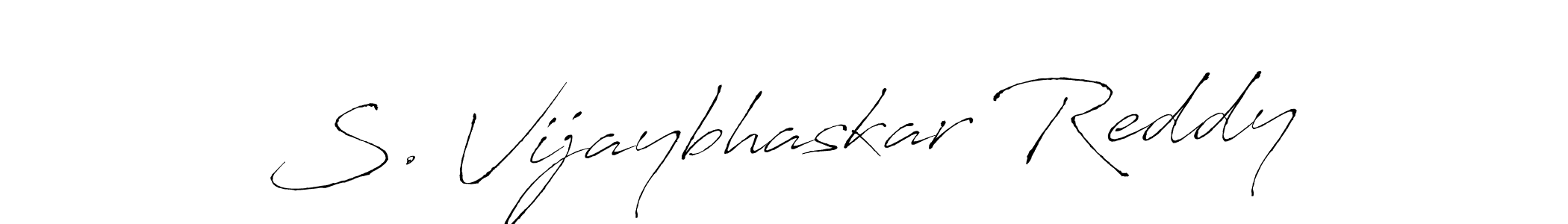 The best way (Antro_Vectra) to make a short signature is to pick only two or three words in your name. The name S. Vijaybhaskar Reddy include a total of six letters. For converting this name. S. Vijaybhaskar Reddy signature style 6 images and pictures png