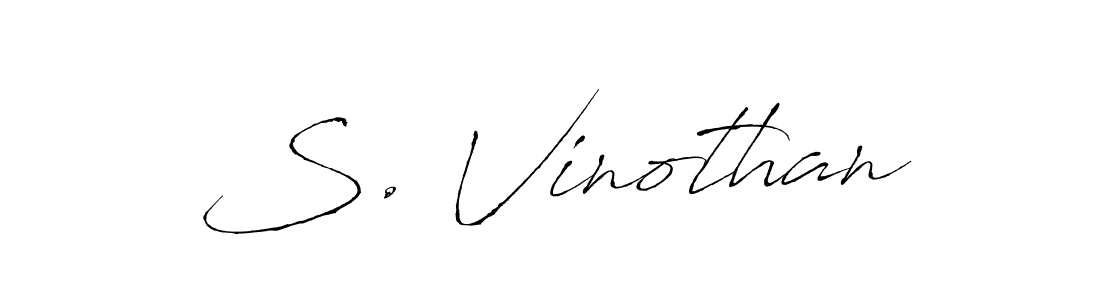 Make a beautiful signature design for name S. Vinothan. With this signature (Antro_Vectra) style, you can create a handwritten signature for free. S. Vinothan signature style 6 images and pictures png