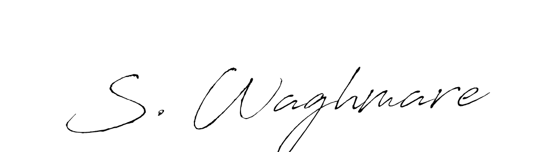 How to make S. Waghmare name signature. Use Antro_Vectra style for creating short signs online. This is the latest handwritten sign. S. Waghmare signature style 6 images and pictures png