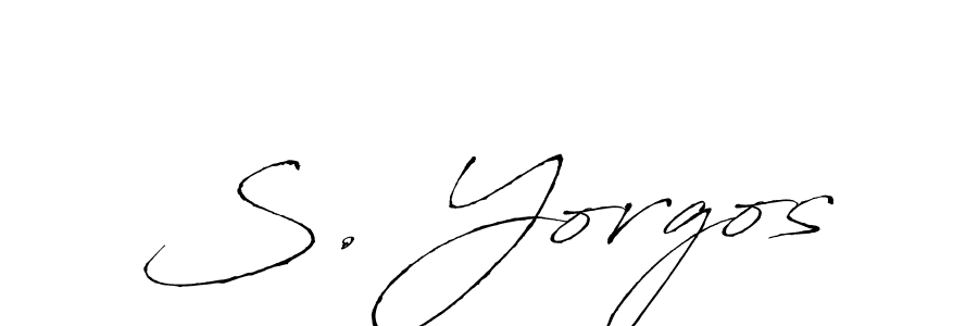 Use a signature maker to create a handwritten signature online. With this signature software, you can design (Antro_Vectra) your own signature for name S. Yorgos. S. Yorgos signature style 6 images and pictures png