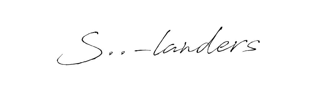 if you are searching for the best signature style for your name S..-landers. so please give up your signature search. here we have designed multiple signature styles  using Antro_Vectra. S..-landers signature style 6 images and pictures png