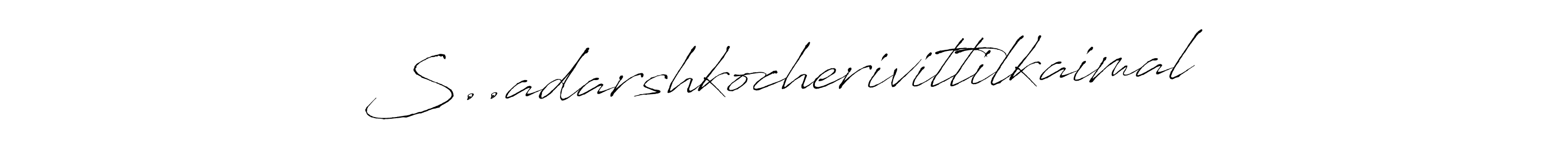 The best way (Antro_Vectra) to make a short signature is to pick only two or three words in your name. The name S..adarshkocherivittilkaimal include a total of six letters. For converting this name. S..adarshkocherivittilkaimal signature style 6 images and pictures png
