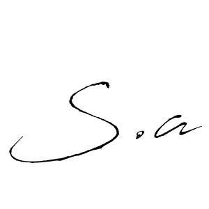 You should practise on your own different ways (Antro_Vectra) to write your name (S.a) in signature. don't let someone else do it for you. S.a signature style 6 images and pictures png