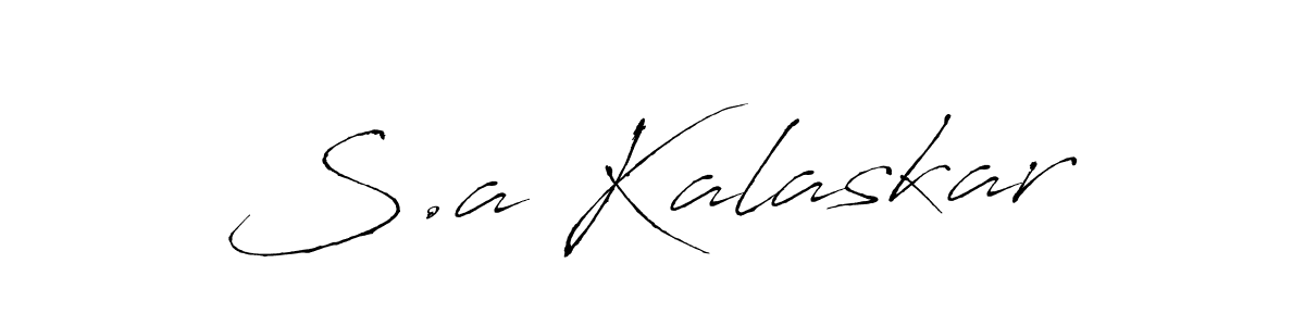 Create a beautiful signature design for name S.a Kalaskar. With this signature (Antro_Vectra) fonts, you can make a handwritten signature for free. S.a Kalaskar signature style 6 images and pictures png