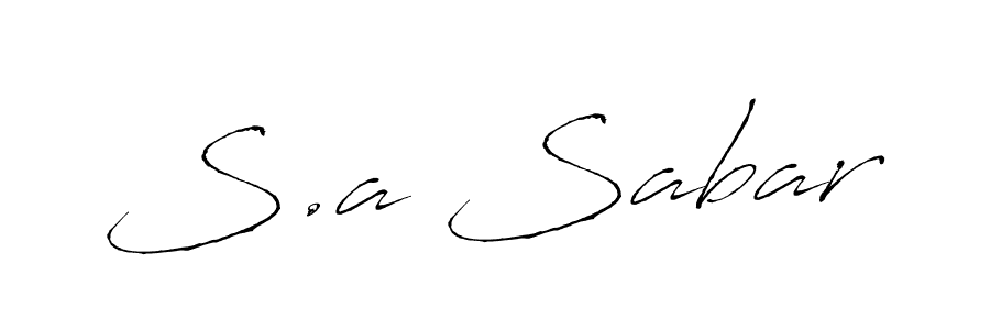 How to make S.a Sabar signature? Antro_Vectra is a professional autograph style. Create handwritten signature for S.a Sabar name. S.a Sabar signature style 6 images and pictures png