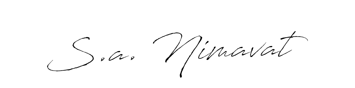 Similarly Antro_Vectra is the best handwritten signature design. Signature creator online .You can use it as an online autograph creator for name S.a. Nimavat. S.a. Nimavat signature style 6 images and pictures png