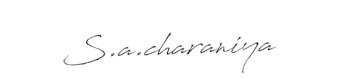 Create a beautiful signature design for name S.a.charaniya. With this signature (Antro_Vectra) fonts, you can make a handwritten signature for free. S.a.charaniya signature style 6 images and pictures png