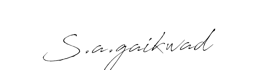 How to make S.a.gaikwad name signature. Use Antro_Vectra style for creating short signs online. This is the latest handwritten sign. S.a.gaikwad signature style 6 images and pictures png