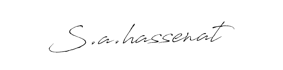 Design your own signature with our free online signature maker. With this signature software, you can create a handwritten (Antro_Vectra) signature for name S.a.hassenat. S.a.hassenat signature style 6 images and pictures png