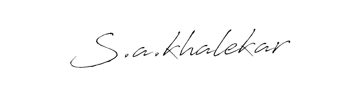 Also You can easily find your signature by using the search form. We will create S.a.khalekar name handwritten signature images for you free of cost using Antro_Vectra sign style. S.a.khalekar signature style 6 images and pictures png