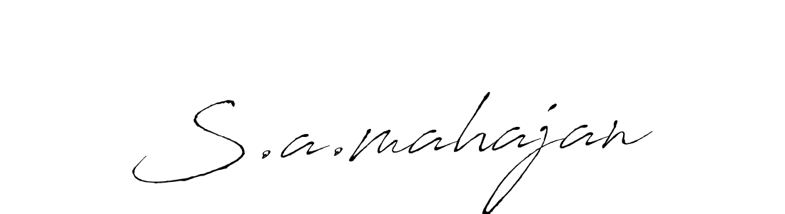 Antro_Vectra is a professional signature style that is perfect for those who want to add a touch of class to their signature. It is also a great choice for those who want to make their signature more unique. Get S.a.mahajan name to fancy signature for free. S.a.mahajan signature style 6 images and pictures png