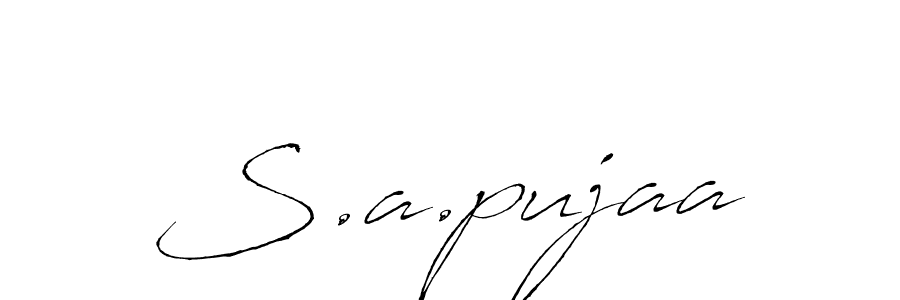 How to make S.a.pujaa signature? Antro_Vectra is a professional autograph style. Create handwritten signature for S.a.pujaa name. S.a.pujaa signature style 6 images and pictures png