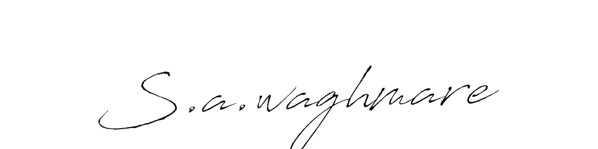 The best way (Antro_Vectra) to make a short signature is to pick only two or three words in your name. The name S.a.waghmare include a total of six letters. For converting this name. S.a.waghmare signature style 6 images and pictures png