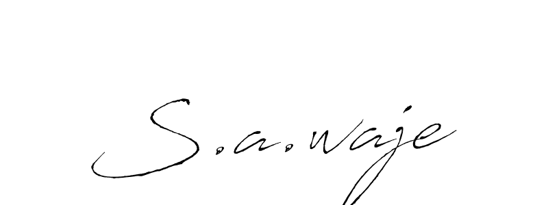 Also You can easily find your signature by using the search form. We will create S.a.waje name handwritten signature images for you free of cost using Antro_Vectra sign style. S.a.waje signature style 6 images and pictures png