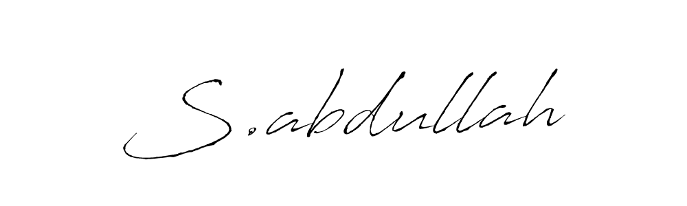 Create a beautiful signature design for name S.abdullah. With this signature (Antro_Vectra) fonts, you can make a handwritten signature for free. S.abdullah signature style 6 images and pictures png