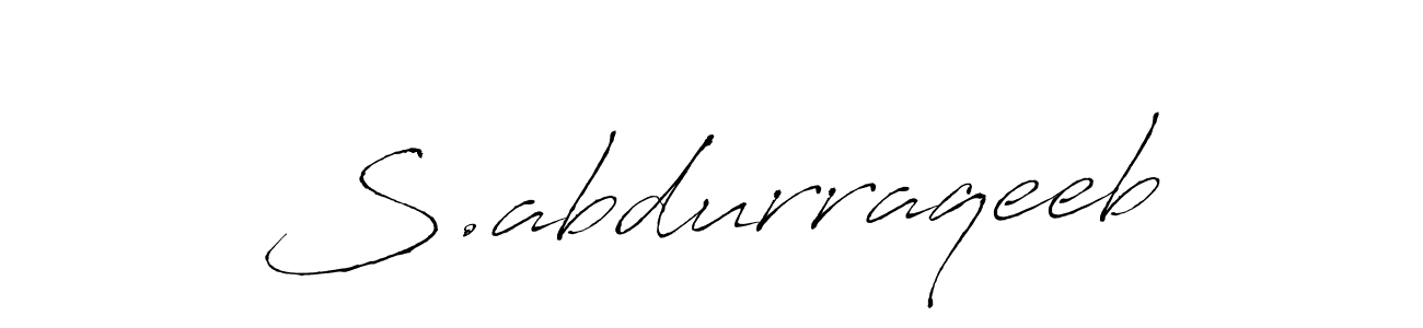 How to make S.abdurraqeeb name signature. Use Antro_Vectra style for creating short signs online. This is the latest handwritten sign. S.abdurraqeeb signature style 6 images and pictures png