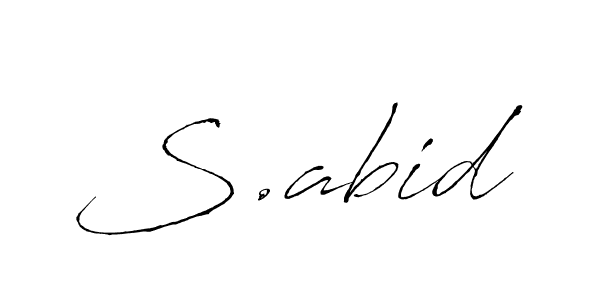 S.abid stylish signature style. Best Handwritten Sign (Antro_Vectra) for my name. Handwritten Signature Collection Ideas for my name S.abid. S.abid signature style 6 images and pictures png