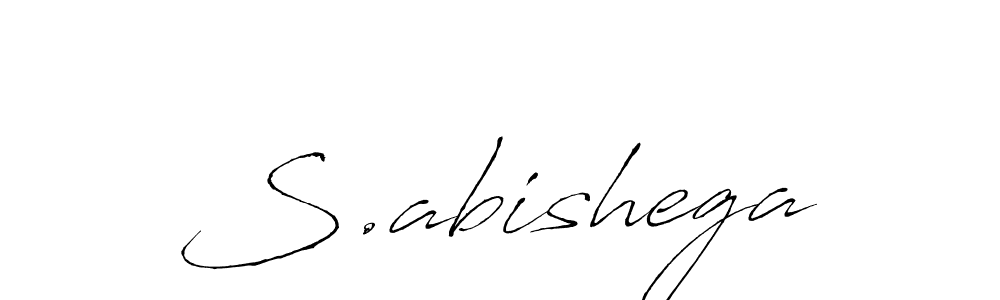 Use a signature maker to create a handwritten signature online. With this signature software, you can design (Antro_Vectra) your own signature for name S.abishega. S.abishega signature style 6 images and pictures png