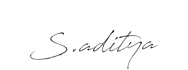 Create a beautiful signature design for name S.aditya. With this signature (Antro_Vectra) fonts, you can make a handwritten signature for free. S.aditya signature style 6 images and pictures png